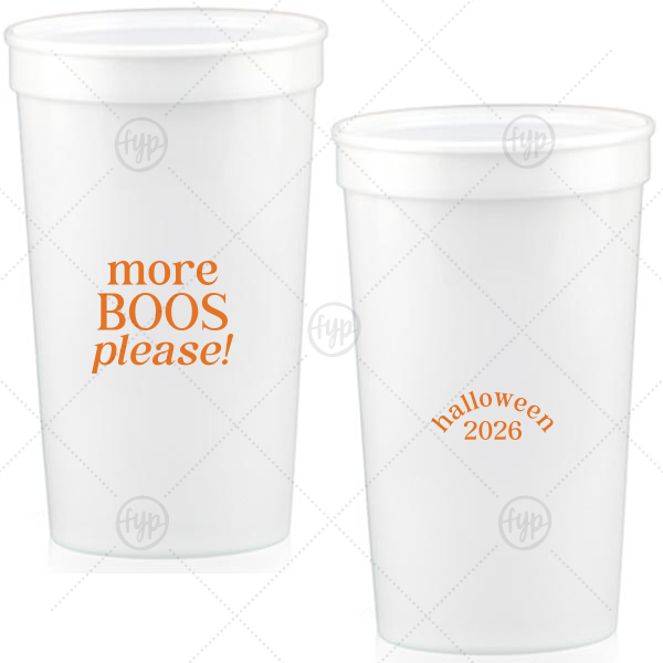 More Boos Please Cup 32-oz. Stadium Cup (Ink)