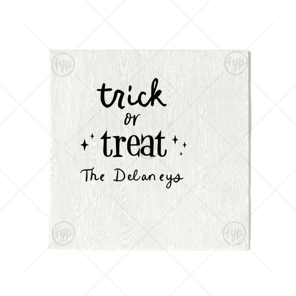 Starry Trick Or Trick Napkin Cocktail Napkin (Foil)