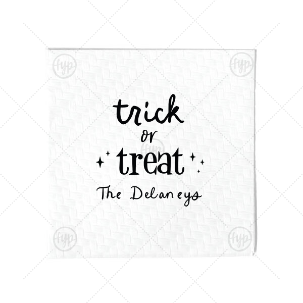 Starry Trick Or Trick Napkin Cocktail Napkin (Foil)