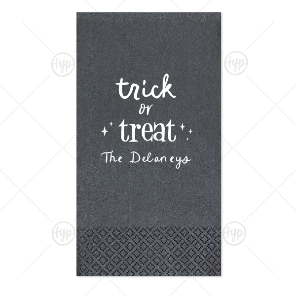 Starry Trick Or Trick Napkin Guest Hand Towel (Foil)