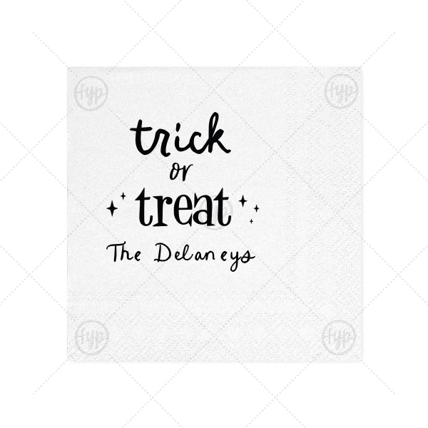 Starry Trick Or Trick Napkin Cocktail Napkin (Foil)