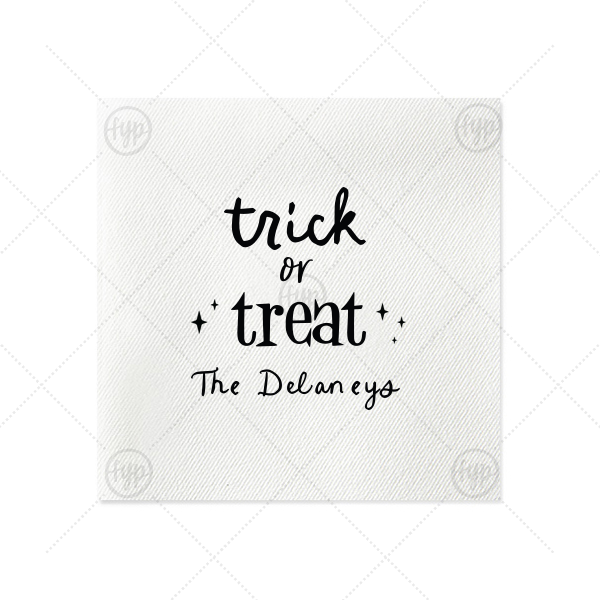 Starry Trick Or Trick Napkin Cocktail Napkin (Foil)