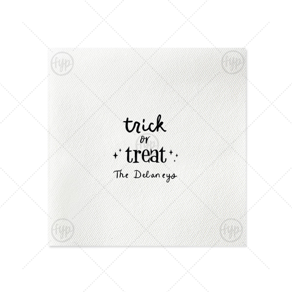 Starry Trick Or Treat Napkin Dinner Napkin (Foil)
