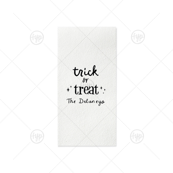 Starry Trick Or Treat Napkin Folded Dinner Napkin (Foil)