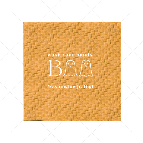 Wash Your Hands Boo Napkin Cocktail Napkin (Foil)