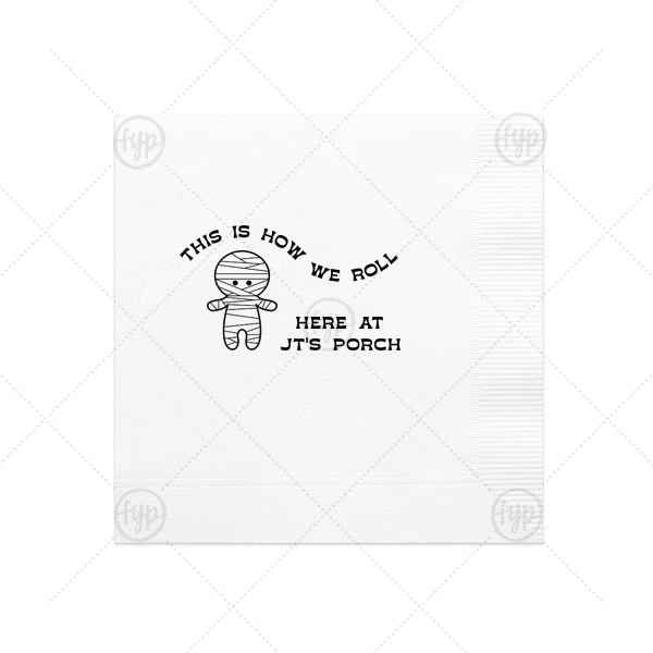 Mummy Halloween Napkin Luncheon Napkin (Foil)