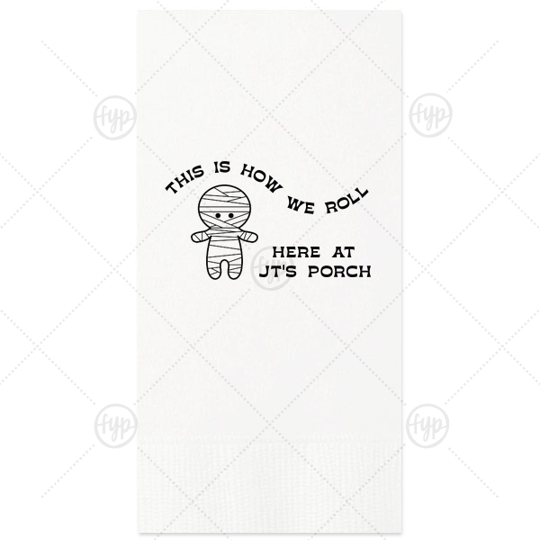 Mummy Halloween Napkin Paper Guest Towel (Foil)