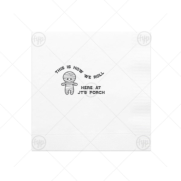 Mummy Halloween Napkin Dinner Napkin (Foil)