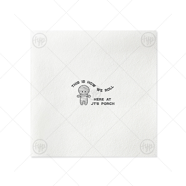 Mummy Halloween Napkin Extra-Large Dinner Napkin (Foil)