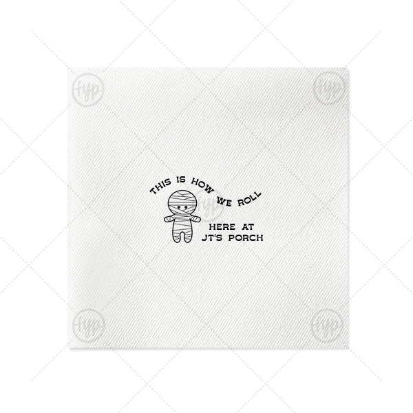 Mummy Halloween Napkin Dinner Napkin (Foil)