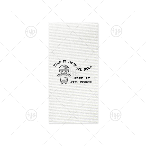 Mummy Halloween Napkin Folded Dinner Napkin (Foil)