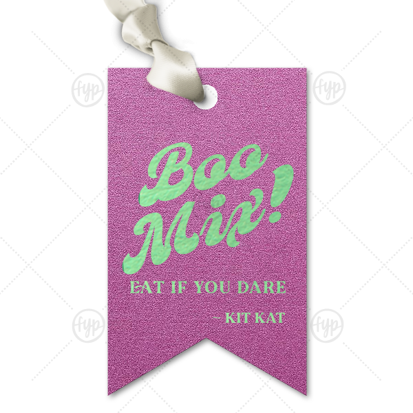 Boo Mix Halloween Tag Double Point Gift Tag (Foil)