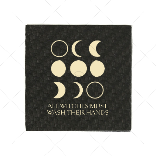 Moon Phases Napkin Cocktail Napkin (Foil)