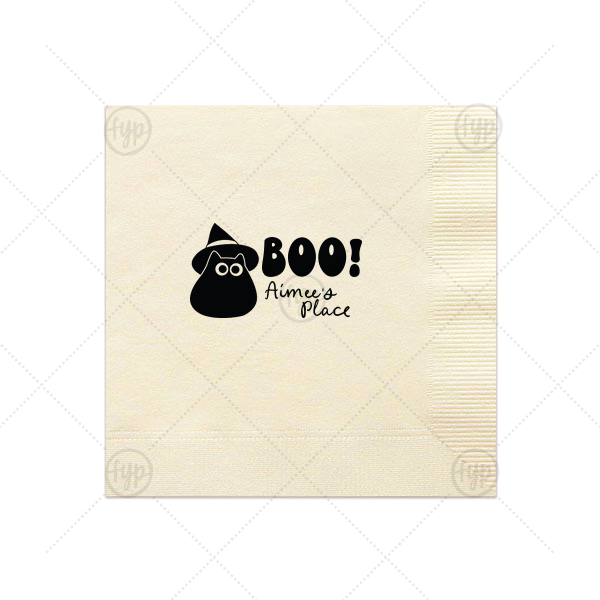 Witchy Cat Napkin Luncheon Napkin (Foil)