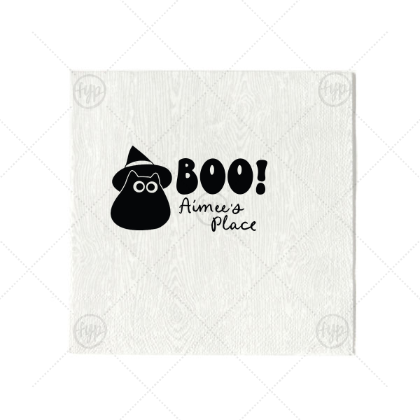 Witchy Cat Napkin Cocktail Napkin (Foil)
