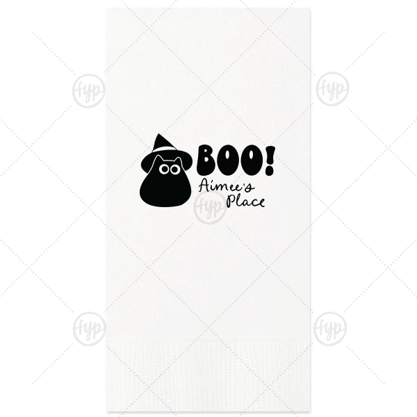 Witchy Cat Napkin Paper Guest Towel (Foil)