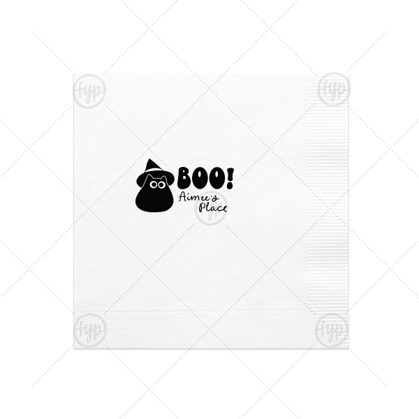 Witchy Cat Napkin Dinner Napkin (Foil)