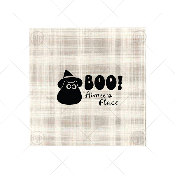 Witchy Cat Napkin Cocktail Napkin (Foil)