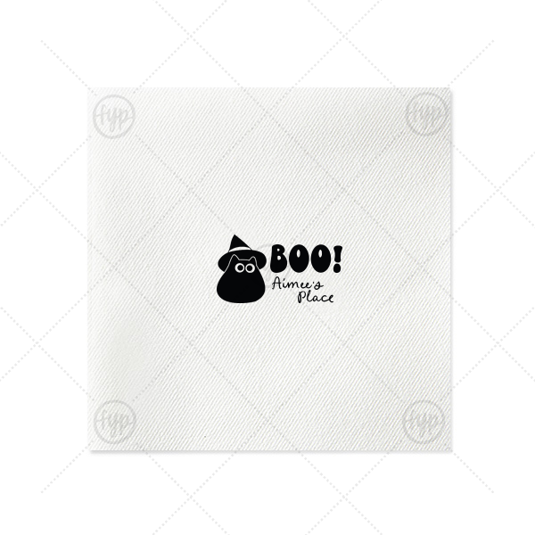Witchy Cat Napkin Dinner Napkin (Foil)