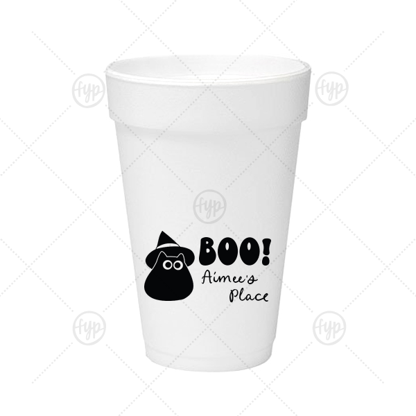 Witchy Cat Cup 16-oz. Styrofoam Cup (Ink) 