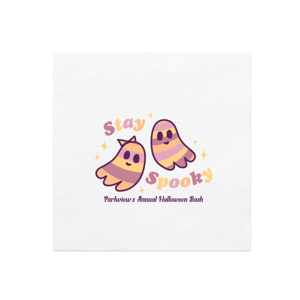 Groovy Stay Spooky Full Color Napkin Luncheon Napkin (Photo)