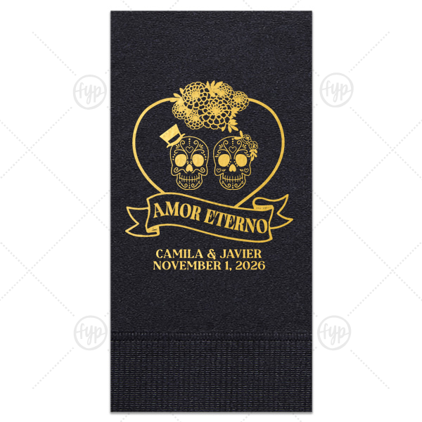 Amor Eterno Napkin Paper Guest Towel (Foil)