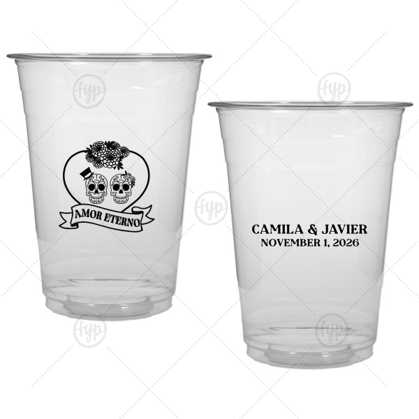 Amor Eterno Cups 16-oz. Soft Plastic Cup (Ink)