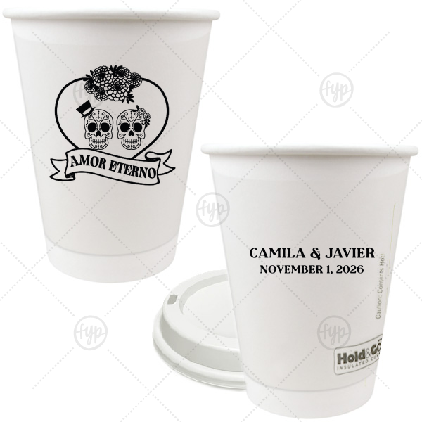 Amor Eterno Cups 12-oz. Double Wall Paper Hot Cup (Ink)