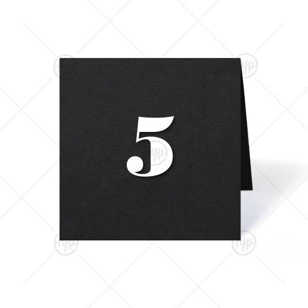 Black and White Tempo | Complete your seating chart or escort cards with beautiful table numbers themed to perfection. This simple and sleek design is sure to look spectacular on your tables.