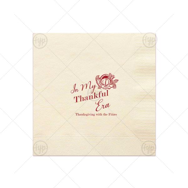 In My Thankful Era Napkin Luncheon Napkin (Ink)