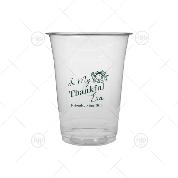 In My Thankful Era Cup 16-oz. Soft Plastic Cup (Ink)