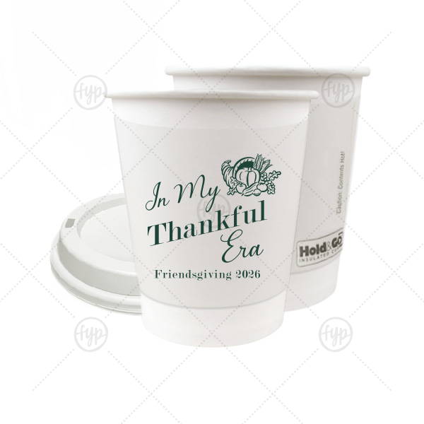 In My Thankful Era Cup 8-oz. Double Wall Paper Hot Cup (Ink)
