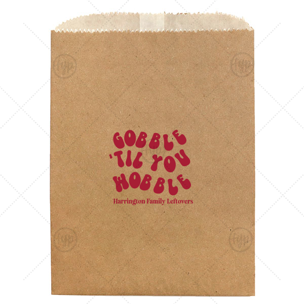 Gobble Til You Wobble Bag Cookie Bag (Foil)