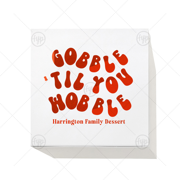 Gobble Til You Wobble Box Mug Gift Box (Foil)