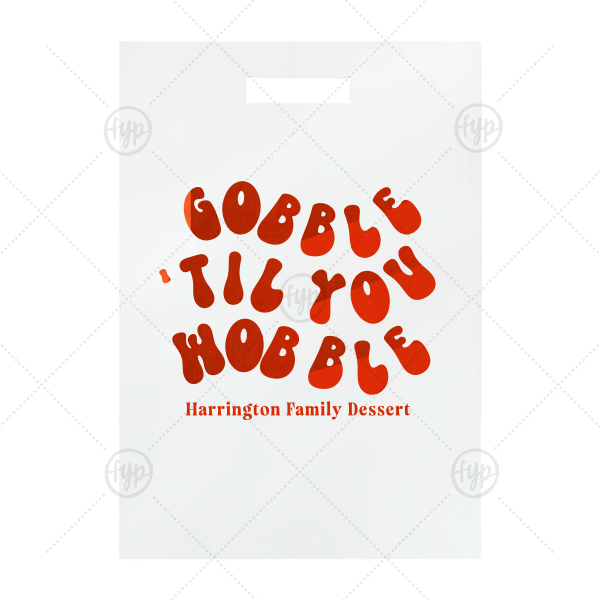 Gobble Til You Wobble Box Tote Bag Box (Foil)