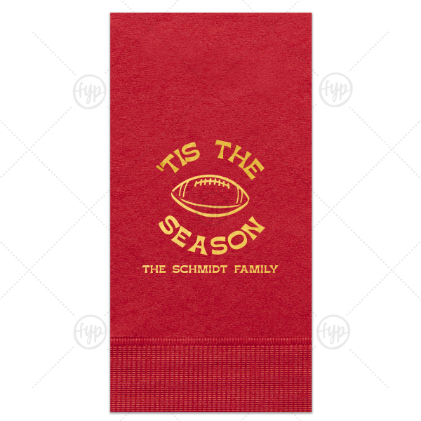 Football tis The Season Napkin Paper Guest Towel (Foil)