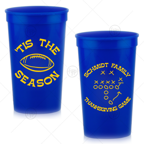 Football Tis The Season Cup 22-oz. Stadium Cup (Ink)
