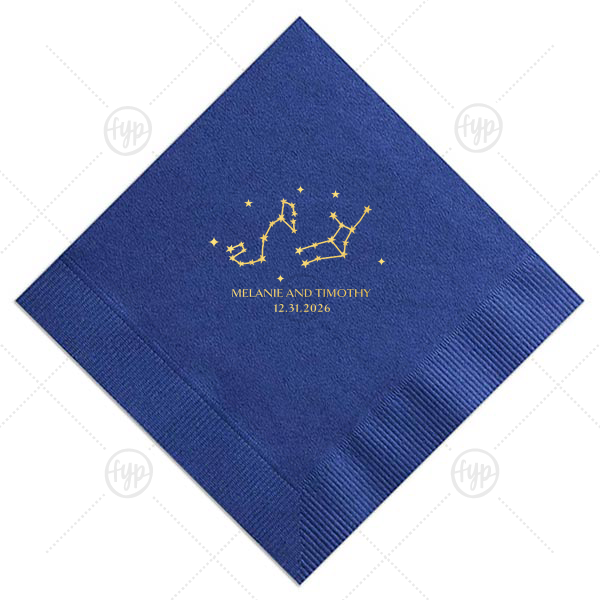 Scorpio & Virgo Constellation Napkin Luncheon Napkin (Foil)
