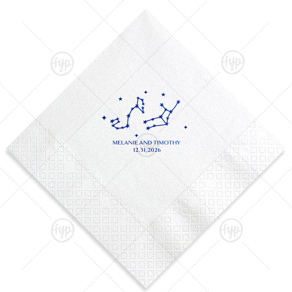 Scorpio & Virgo Constellation Napkin Luncheon Napkin (Foil)