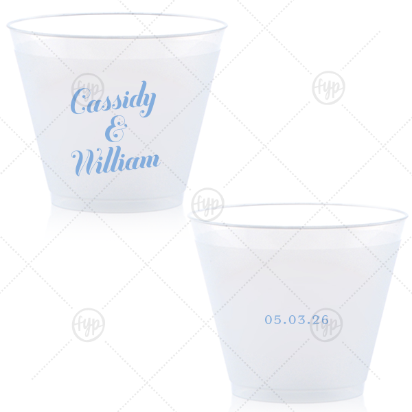 Relaxed Couples Name and Date Cup 9-oz. Frosted Cup (Ink)