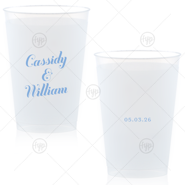 Relaxed Couples Name and Date Cup 12-oz. Frosted Cup (Ink)