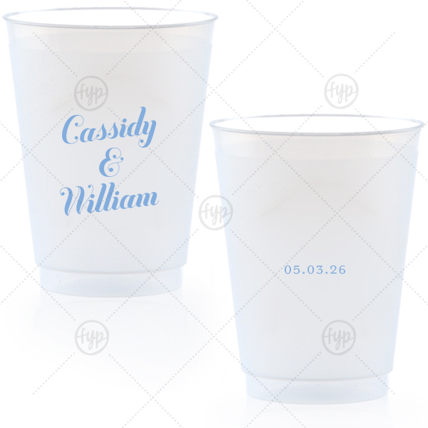 Relaxed Couples Name and Date Cup 16-oz. Frosted Cup (Ink)