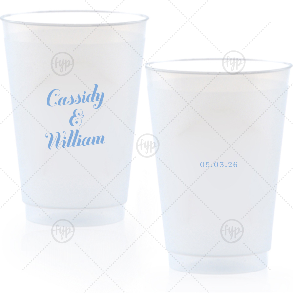 Relaxed Couples Name and Date Cup 20-oz. Frosted Cup (Ink)