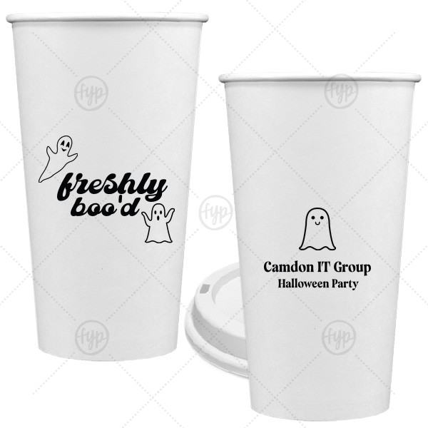 Freshly Boo'd Cup 20-oz. Single Wall Paper Hot Cup (Ink)