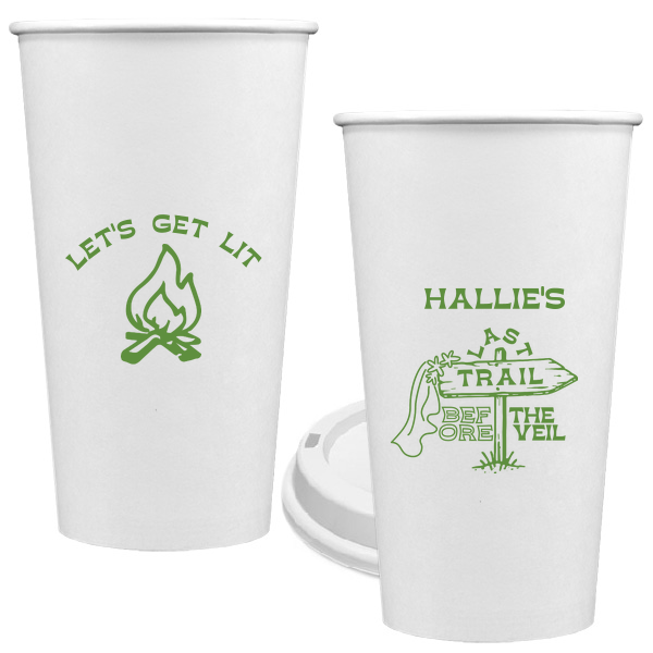 Camp Bachelorette Last Trail Cup 20-oz. Single Wall Paper Hot Cup (Ink)