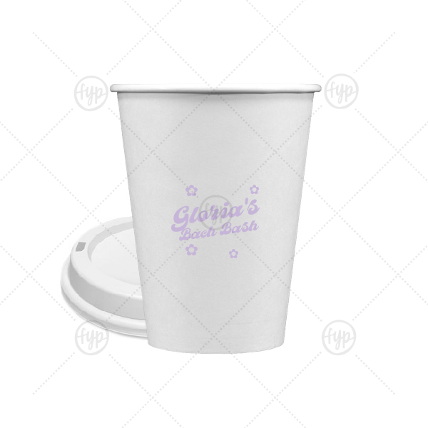 Bachelorette Blooms Personalized Cup 12-oz. Single Wall Paper Hot Cup (Ink)