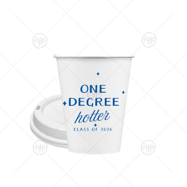 One Degree Hotter Cup 8-oz. Single Wall Paper Hot Cup (Ink)
