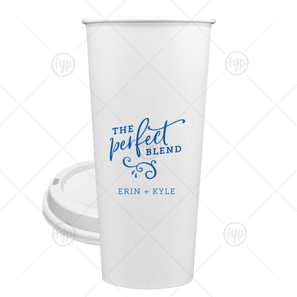 Perfect Blend Names Cup 24-oz. Single Wall Paper Hot Cup (Ink)
