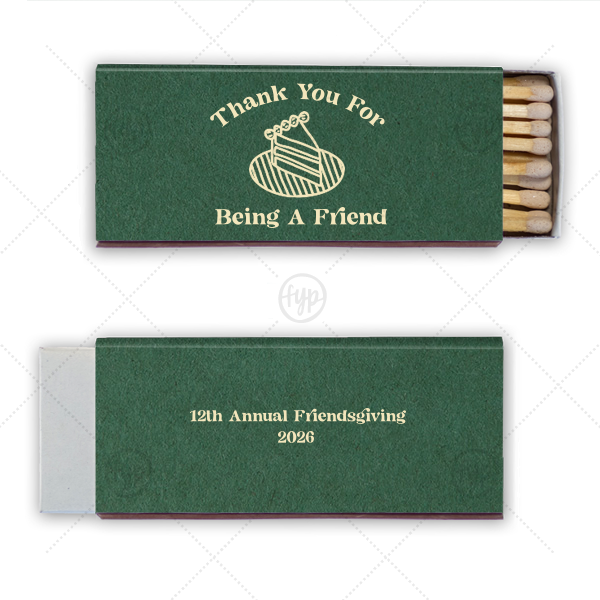 Thank You For Being A Friend Match Candle Matchbox (Foil)