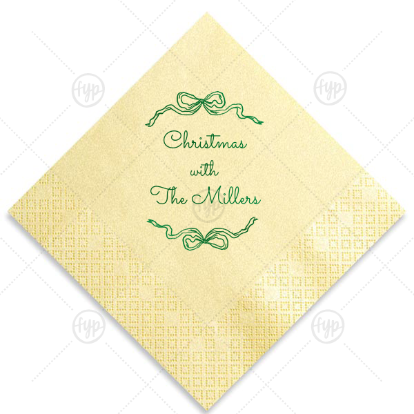 Holiday Bows Napkins Luncheon Napkin (Foil)